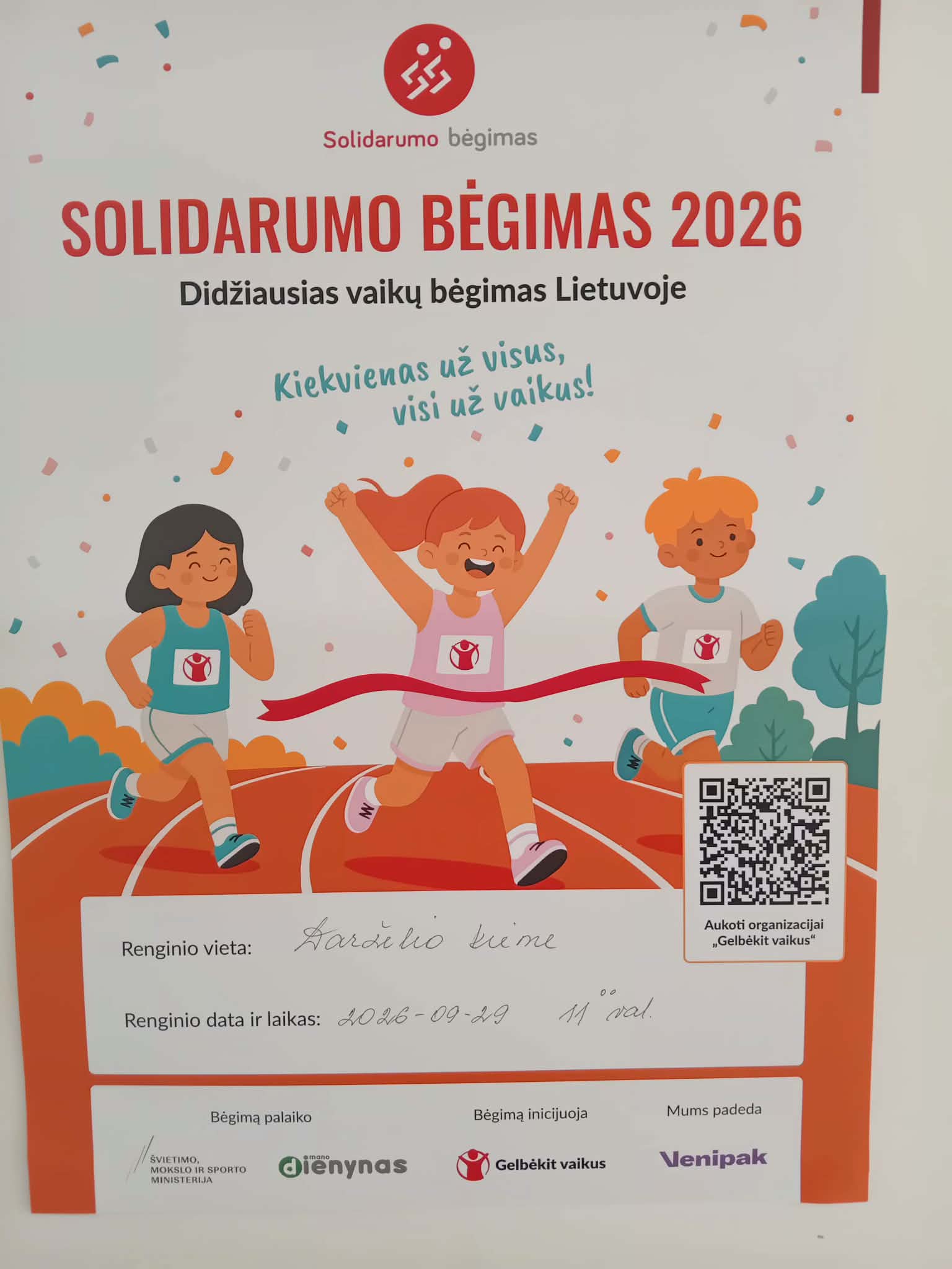 Solidarumo bėgimas 2026